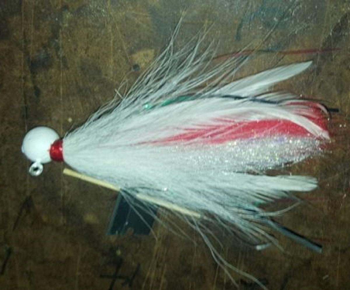 1/2 oz White UV Gumball Jig Size 3/0