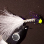 Chartreuse Head White Ice Jig