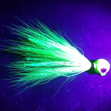 Chartreuse 5/8 oz Gumball Jig Size 1/0 - Image 2