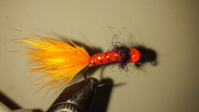 Hot Orange Ice Jig
