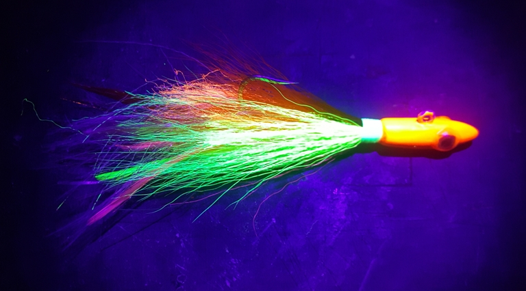 Hot Orange UV 2 oz Size 7/0 Spearhead - Image 2