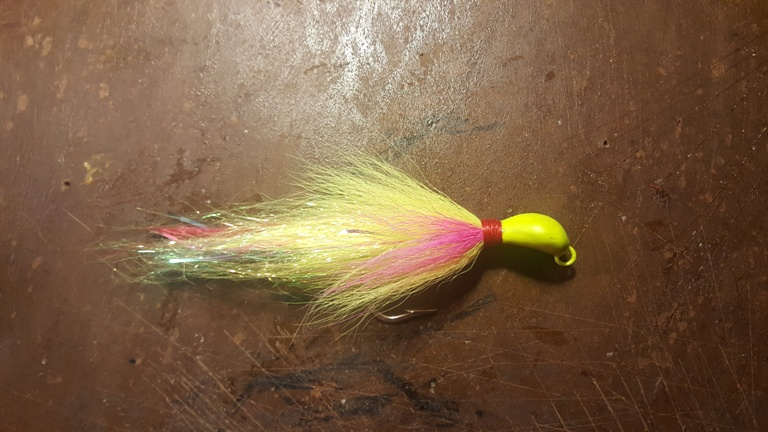 Hot Yellow 2 oz UV Boxerhead Size 9/0 - Image 2