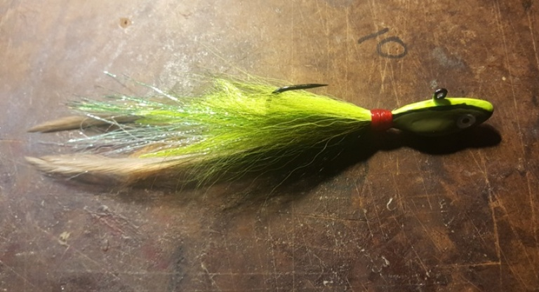 Hot Yellow Fishhead UV Fishhead Size 2 oz 7/0