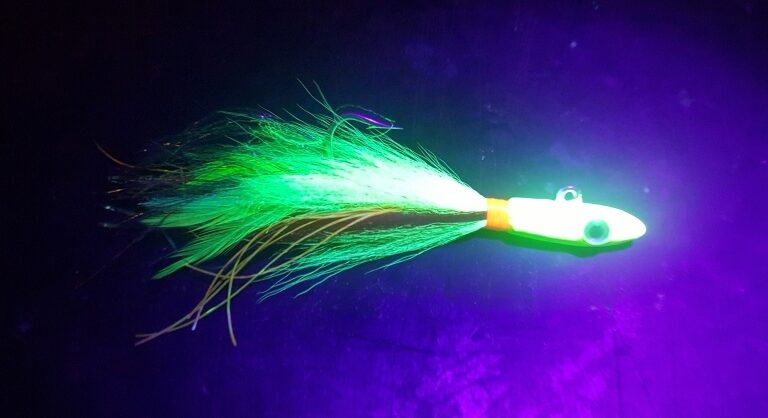 Hot Yellow UV 2 oz Size 7/0 Spearhead