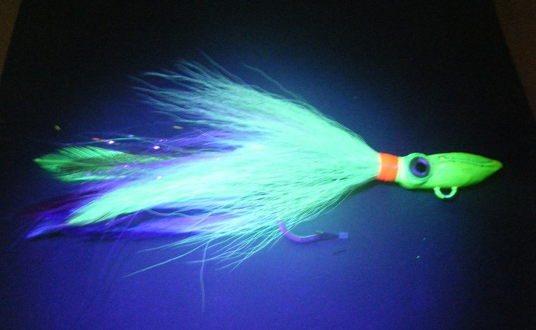 Hot Yellow Squid 2oz size 8/0 - Image 2