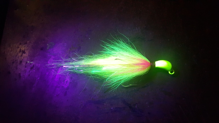 Hot Yellow 2 oz UV Boxerhead Size 9/0