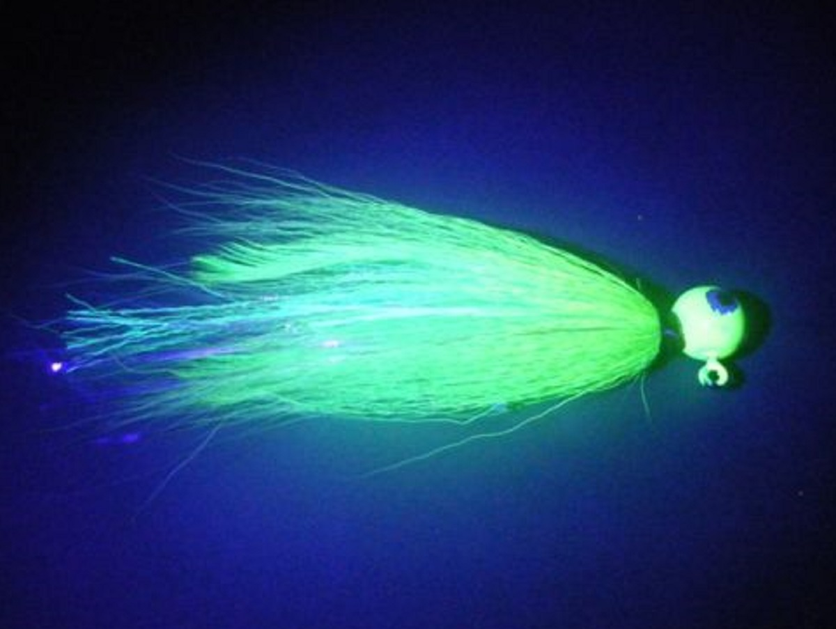1/2 oz Hot Yellow UV Gumball Jig Size 3/0 - Image 2