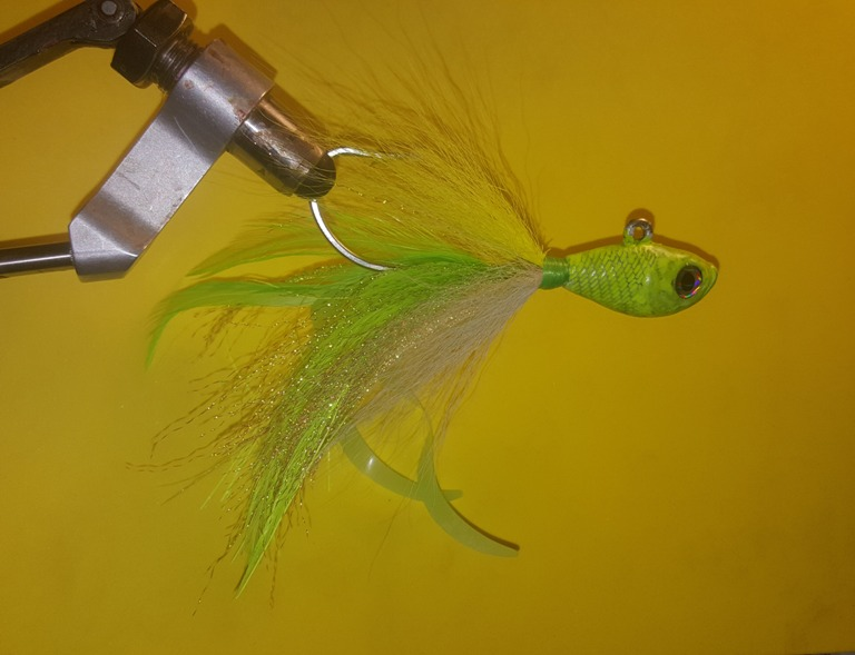 Hot Yellow & White Ultraminnow Size 2oz 8/0