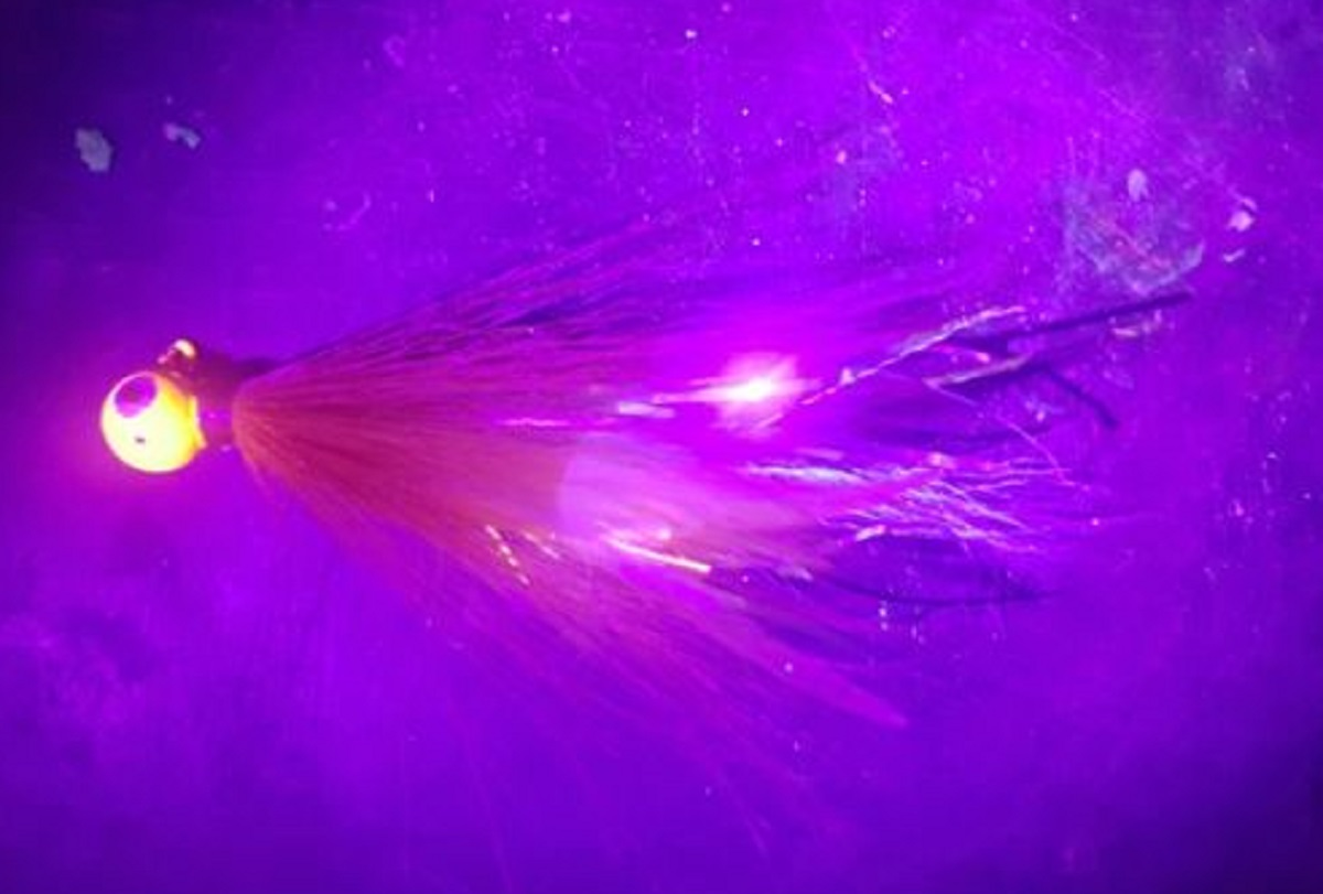 1/2 oz Orange UV Gumball Jig Size 3/0 - Image 2